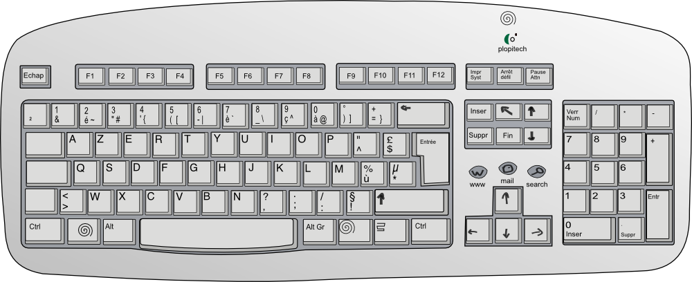 OnlineLabels Clip Art - Plopitech Keyboard