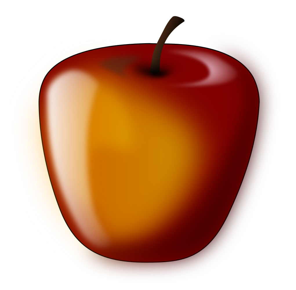 Download OnlineLabels Clip Art - Red Shaded Apple