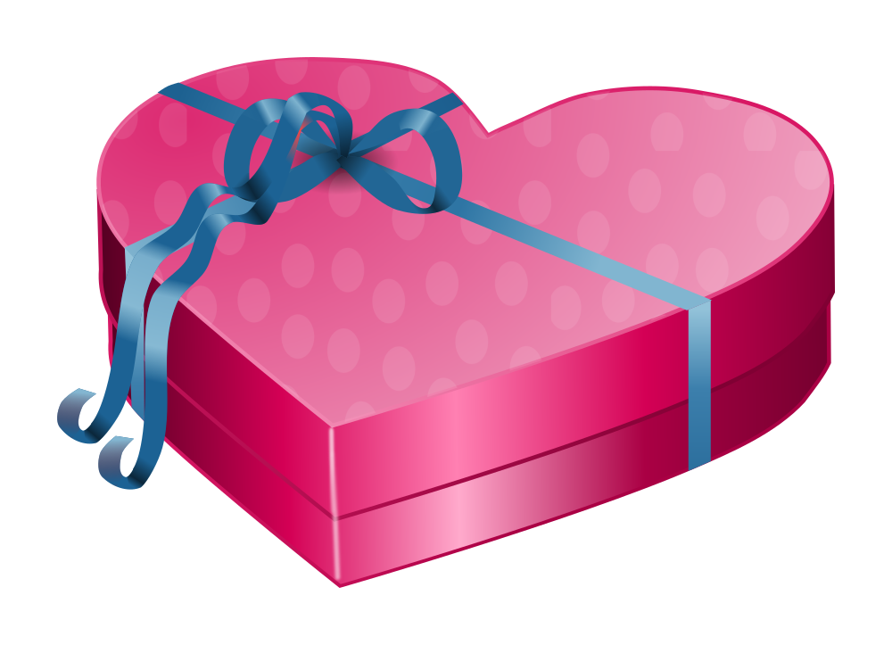 OnlineLabels Clip Art - Valentines Day - Gift Box