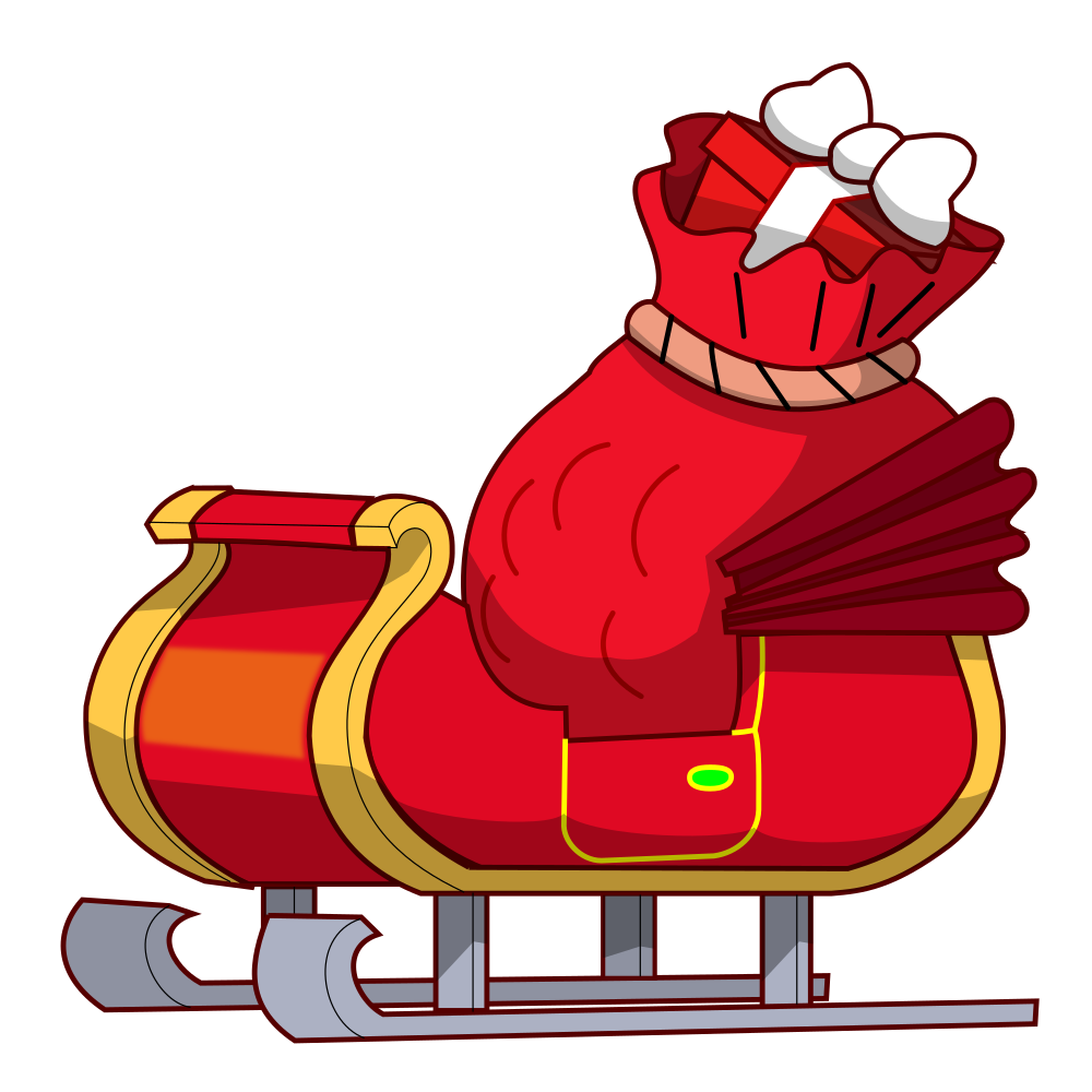 Download OnlineLabels Clip Art - Sleigh Of Santa Claus