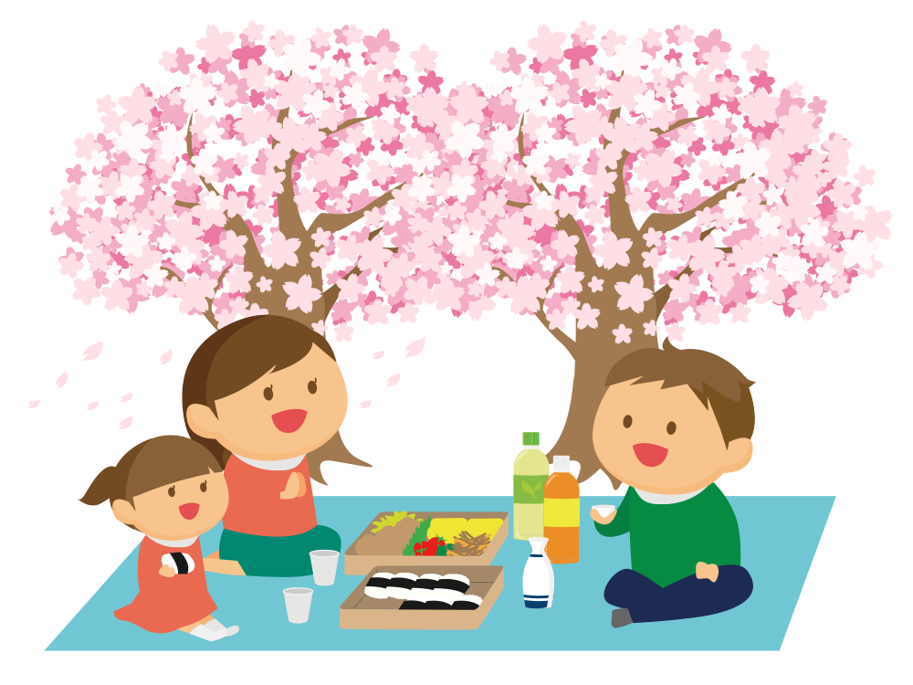 OnlineLabels Clip Art - Cherry Blossom Viewing