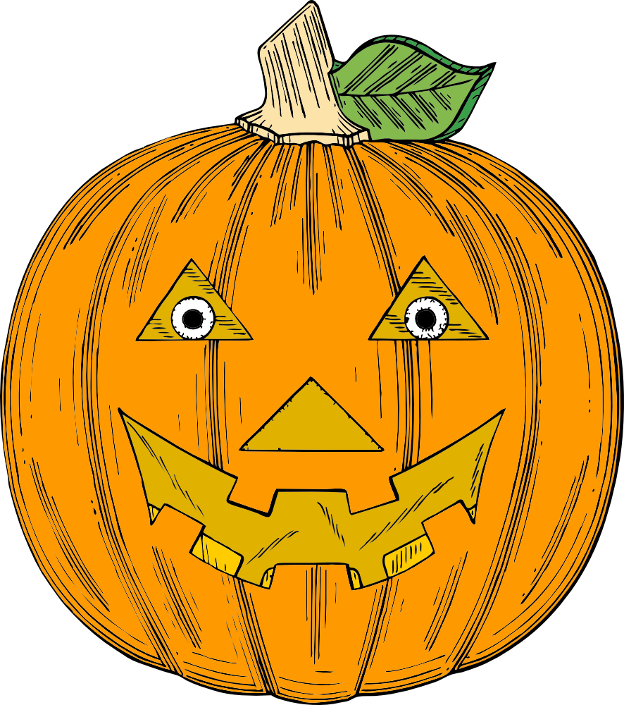 Download OnlineLabels Clip Art - Pumpkin Face