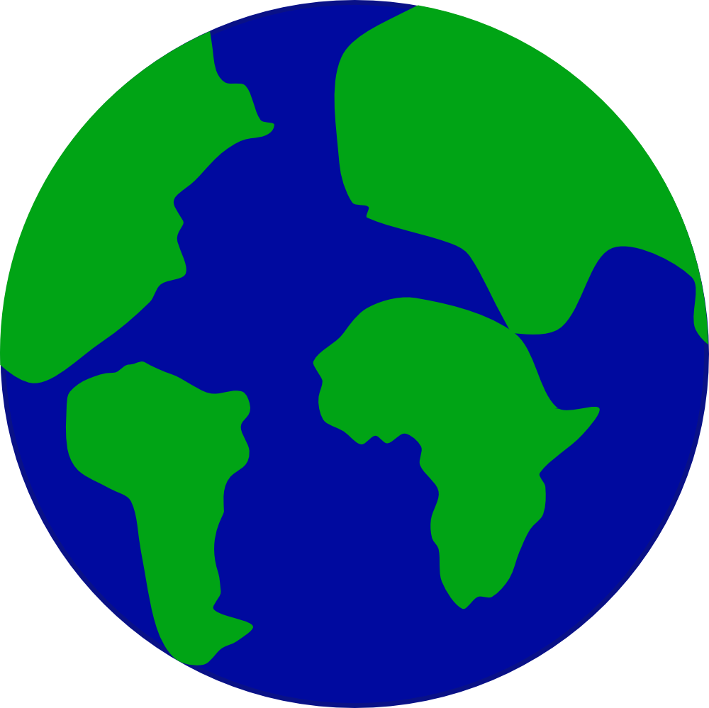 OnlineLabels Clip Art Earth With Continents Separated
