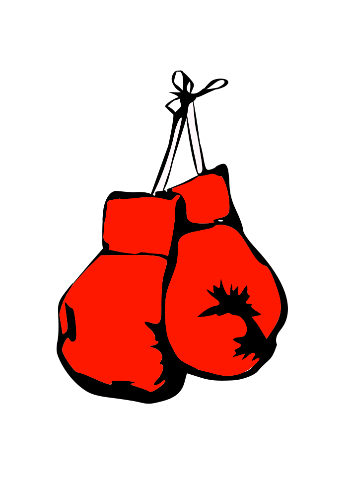 Download OnlineLabels Clip Art - Burning Boxing Gloves