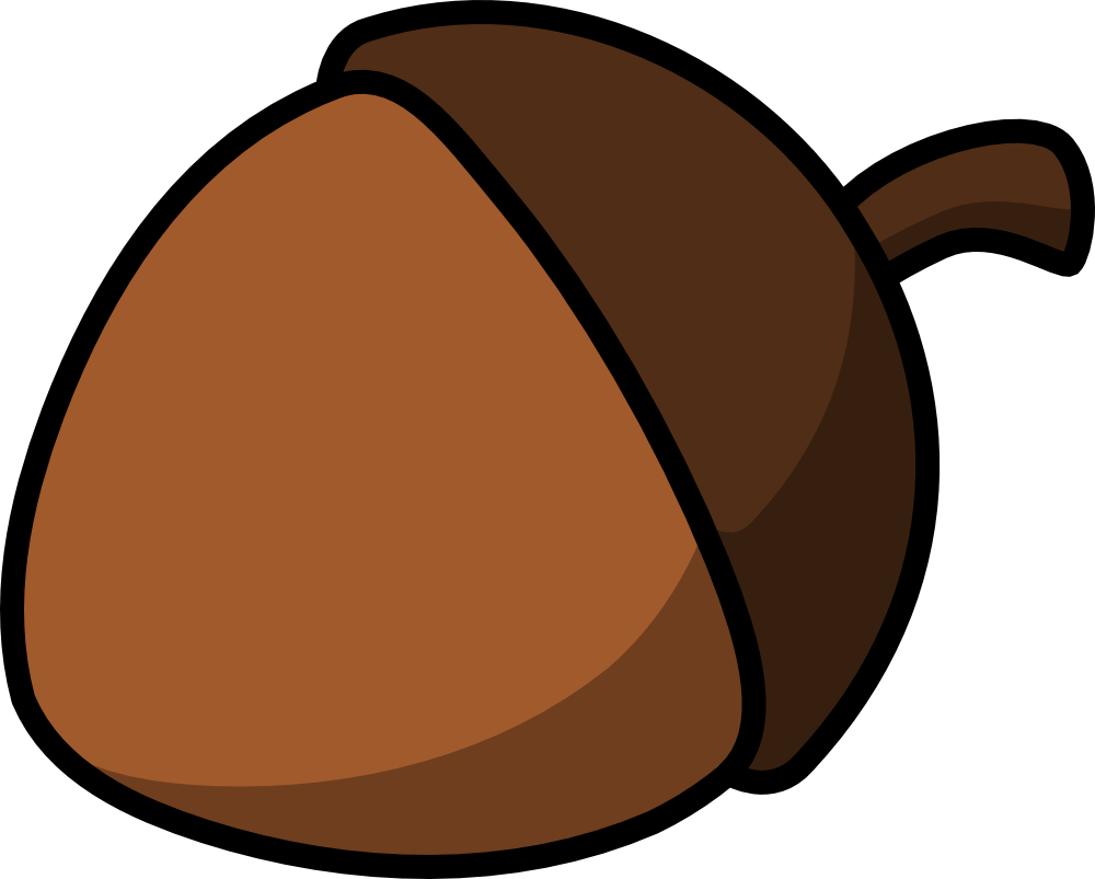 OnlineLabels Clip Art - Cartoon Acorn