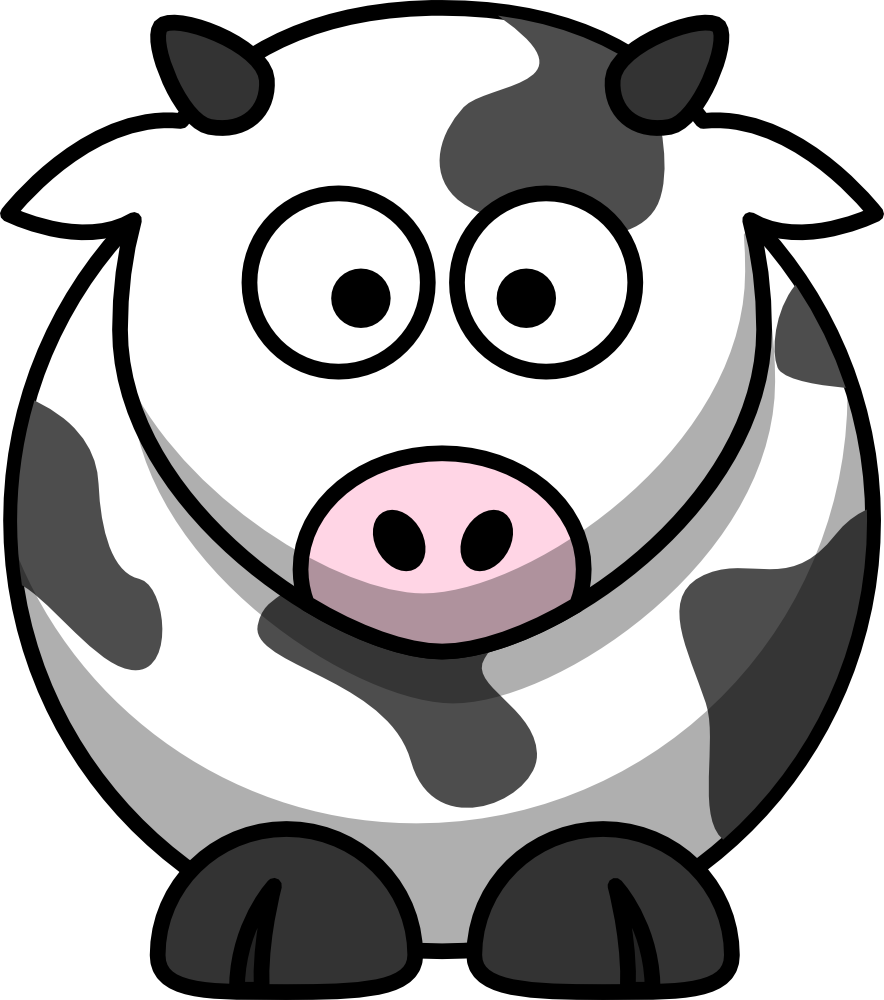 OnlineLabels Clip Art - Cartoon Cow
