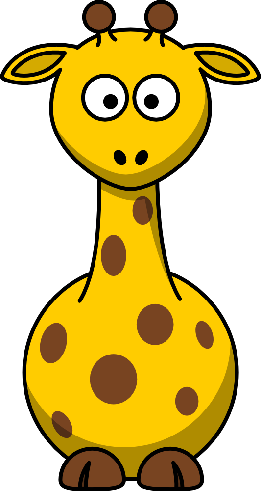 OnlineLabels Clip Art - Cartoon Giraffe