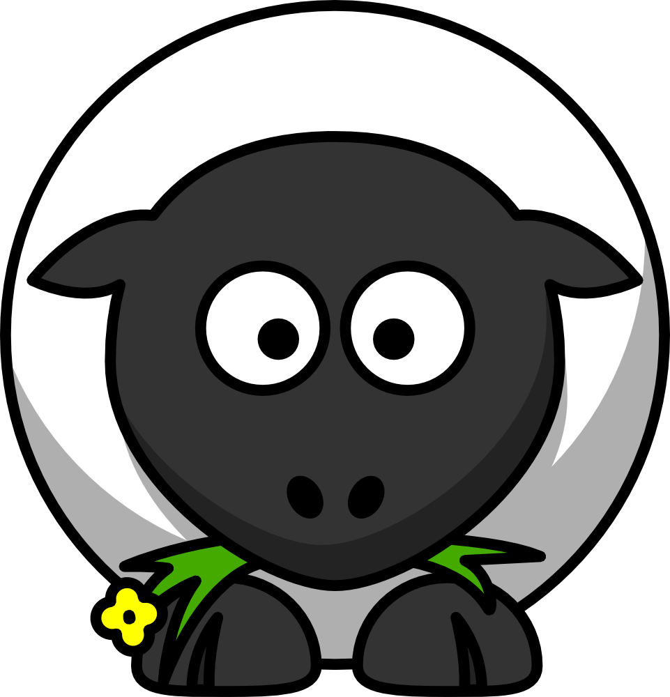 OnlineLabels Clip Art - Cartoon Sheep