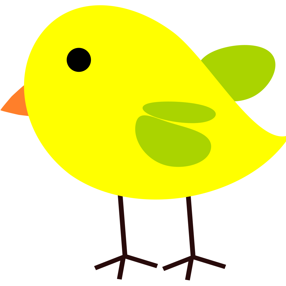 OnlineLabels Clip Art - Yellow Chicken