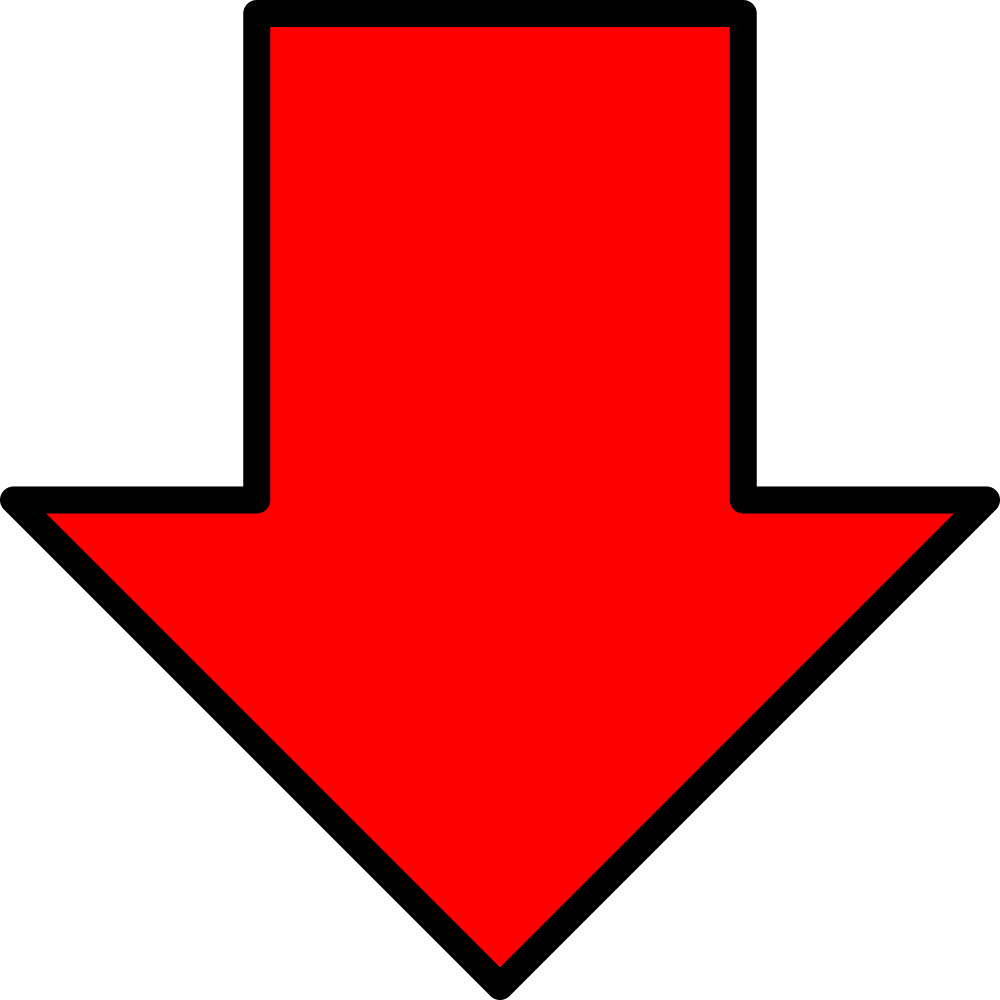 OnlineLabels Clip Art - Red Down Arrow