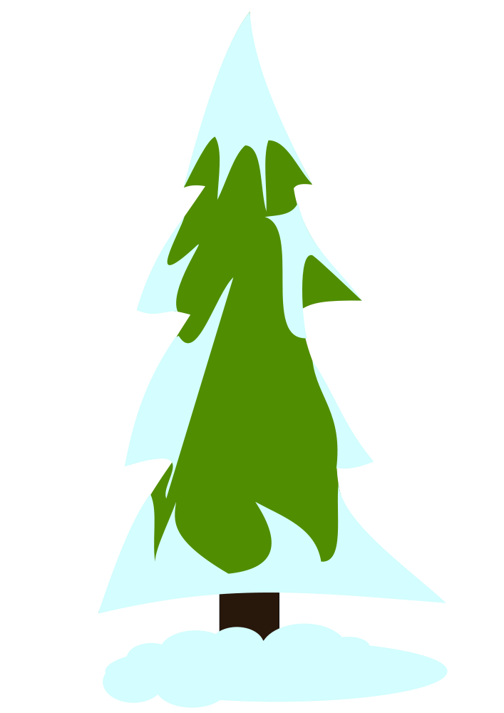 Download OnlineLabels Clip Art - Snowy Pine Tree