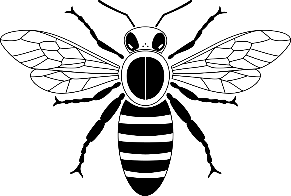 OnlineLabels Clip Art - Simple Bee From Above