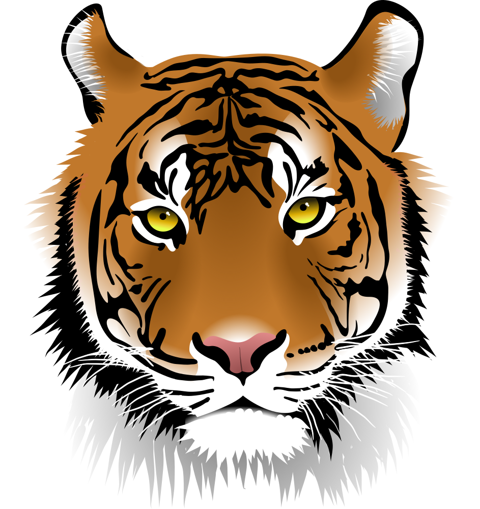 Download OnlineLabels Clip Art - Tiger Face