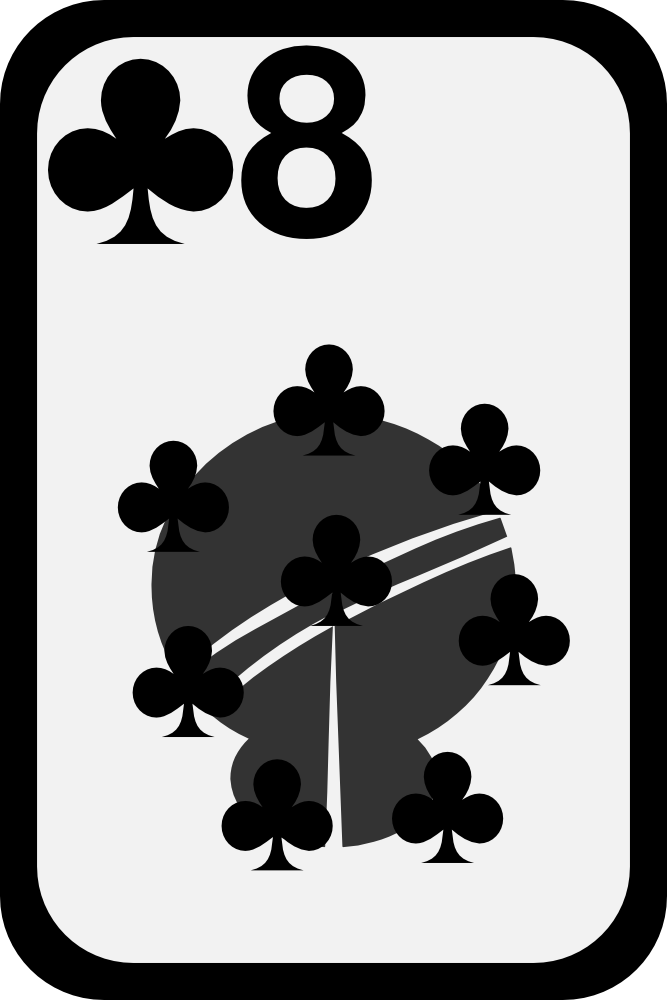 OnlineLabels Clip Art - Eight Of Clubs