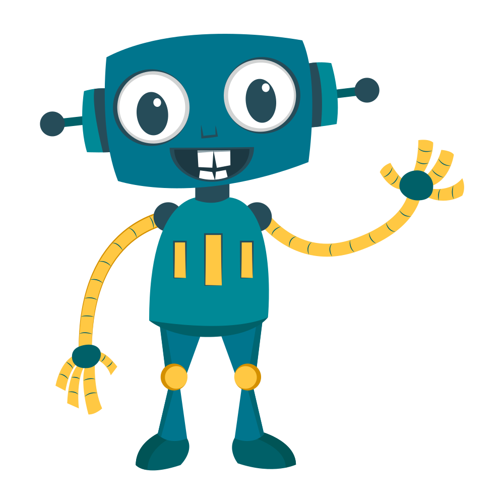 Download OnlineLabels Clip Art - Happy Robot Cute Remix