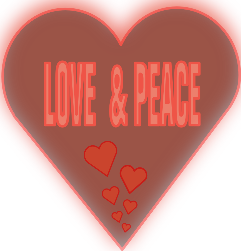 Download OnlineLabels Clip Art - Love And Peace In A Heart