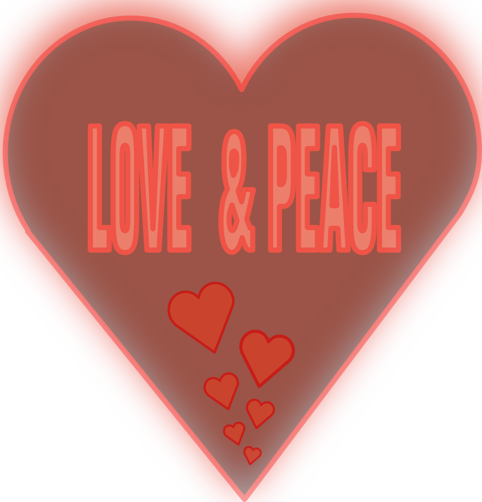 Download OnlineLabels Clip Art - Love And Peace In A Heart