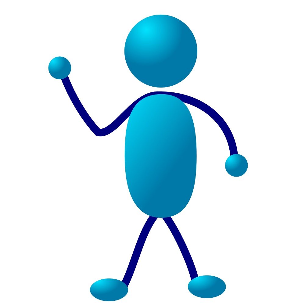 OnlineLabels Clip Art Waving Stickman