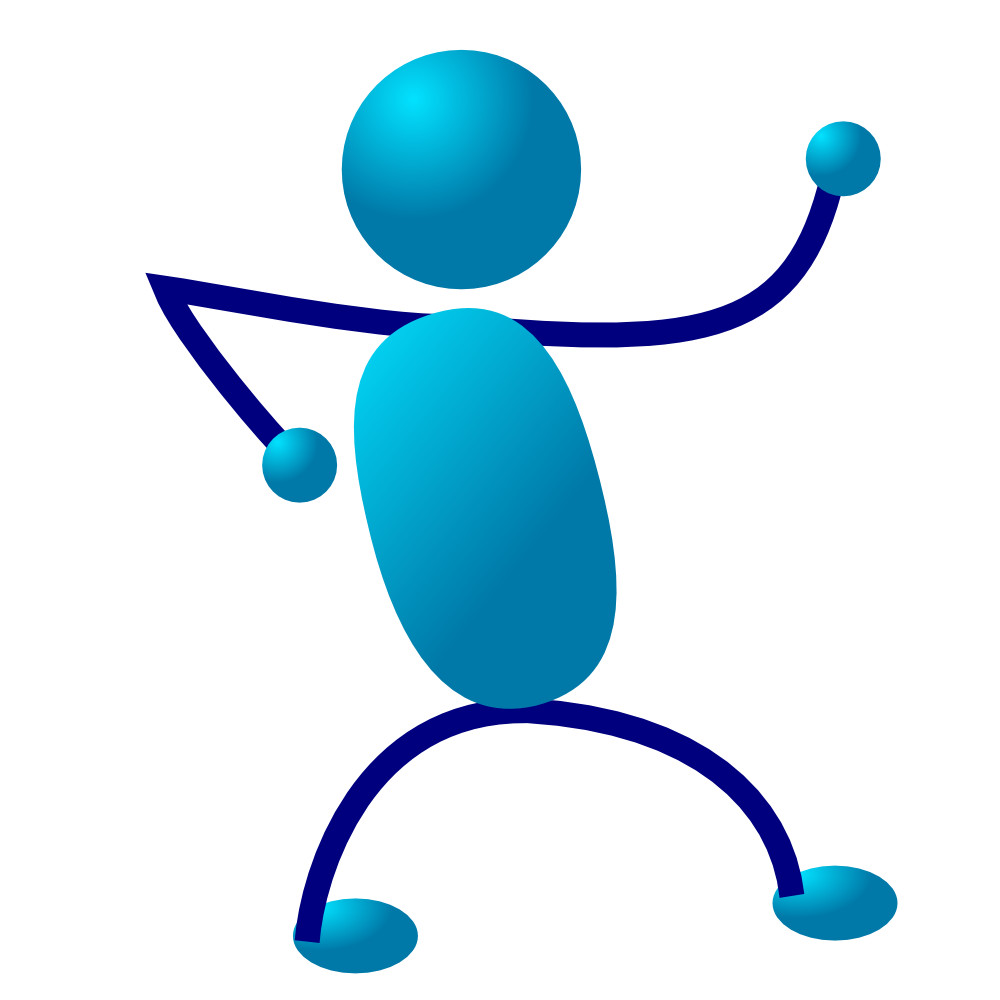 OnlineLabels Clip Art - Running Stickman 2