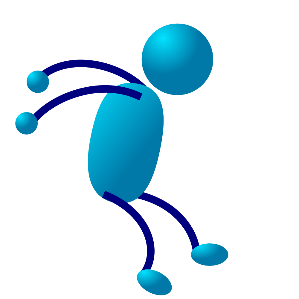 OnlineLabels Clip Art - Jumping Stickman