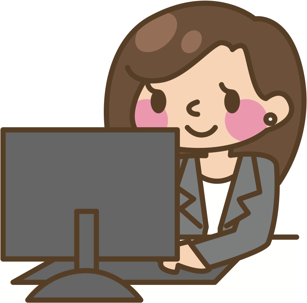 Onlinelabels Clip Art - Female Computer User (#6)