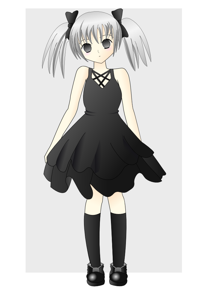 OnlineLabels Clip Art - Girl With Silver Hair