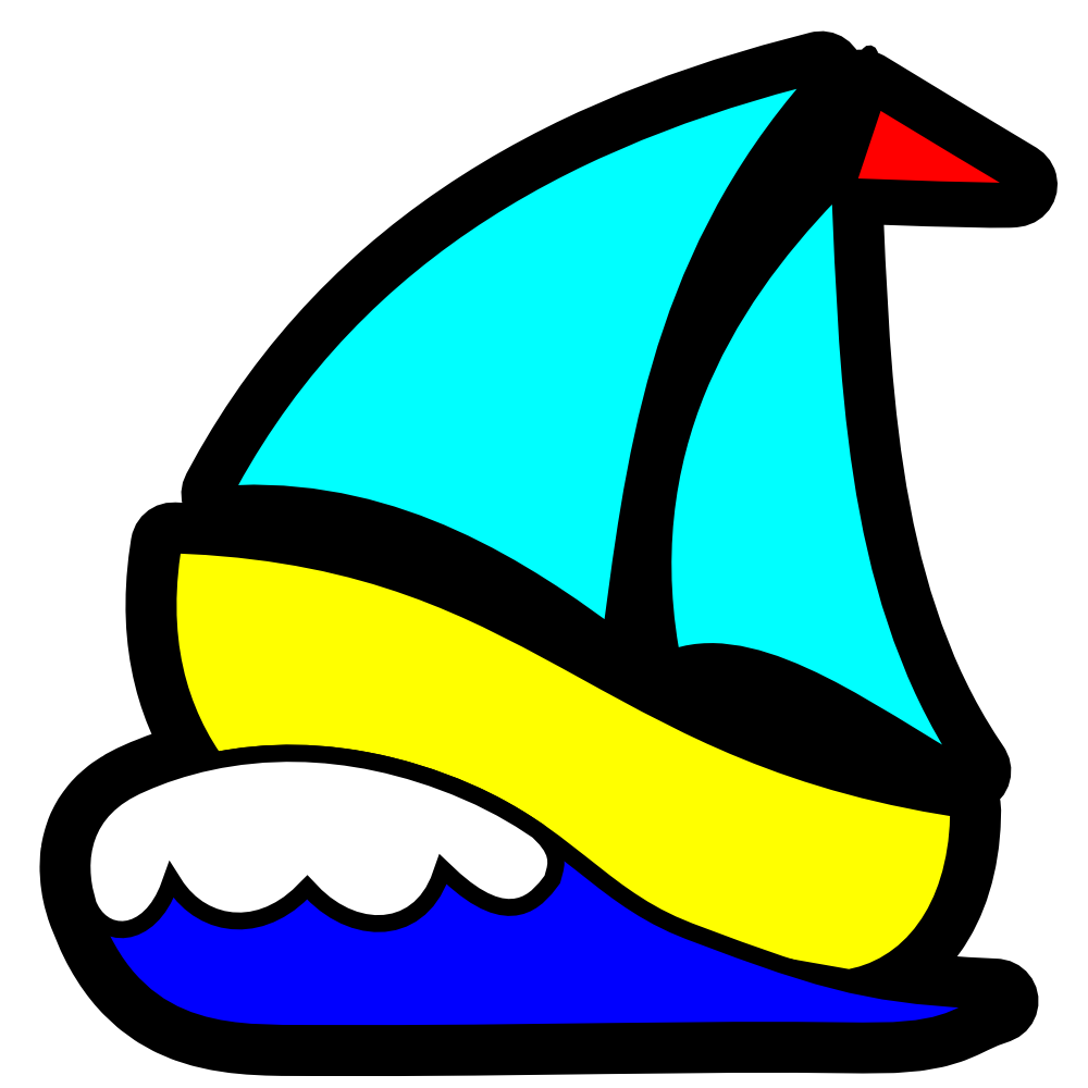 OnlineLabels Clip Art - Sailboat Icon