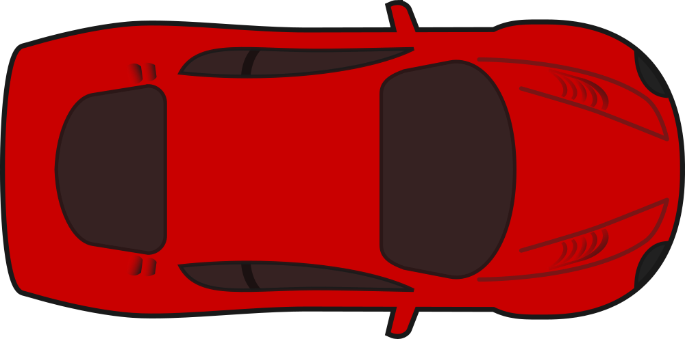 OnlineLabels Clip Art - Red Racing Car Top View