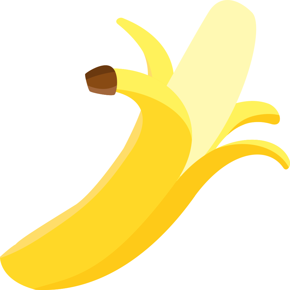 OnlineLabels Clip Art - Simple Peeled Banana