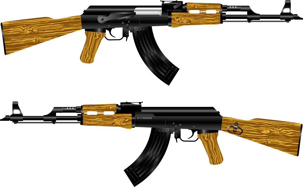 OnlineLabels Clip Art - AK 47 Rifle