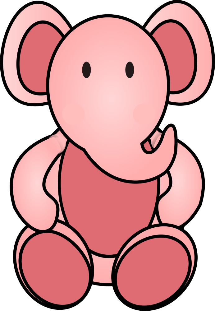 Download OnlineLabels Clip Art - Pink Elephant