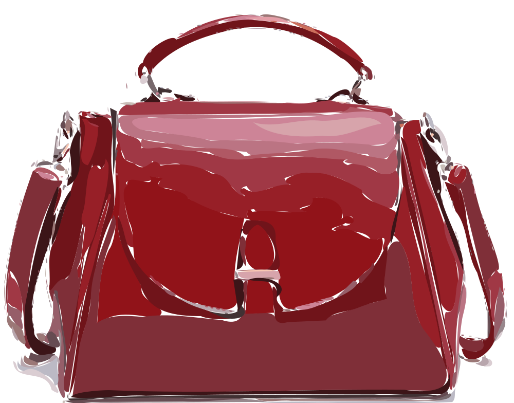OnlineLabels Clip Art - Red Leather Purse