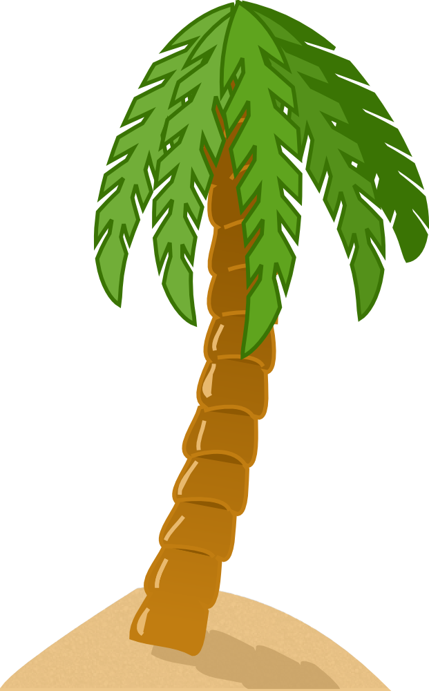 Download OnlineLabels Clip Art - Palm Tree On Island