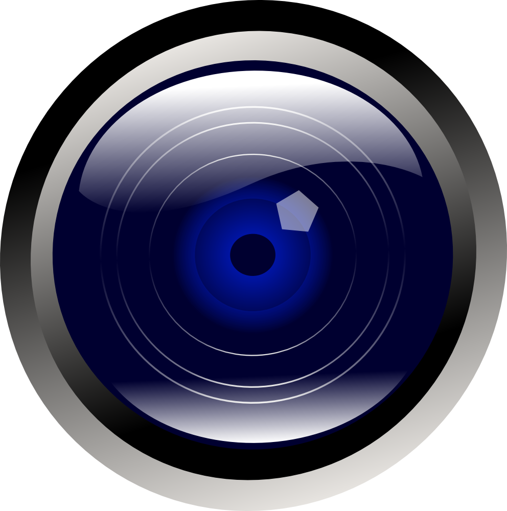 OnlineLabels Clip Art Blue Camera Lens