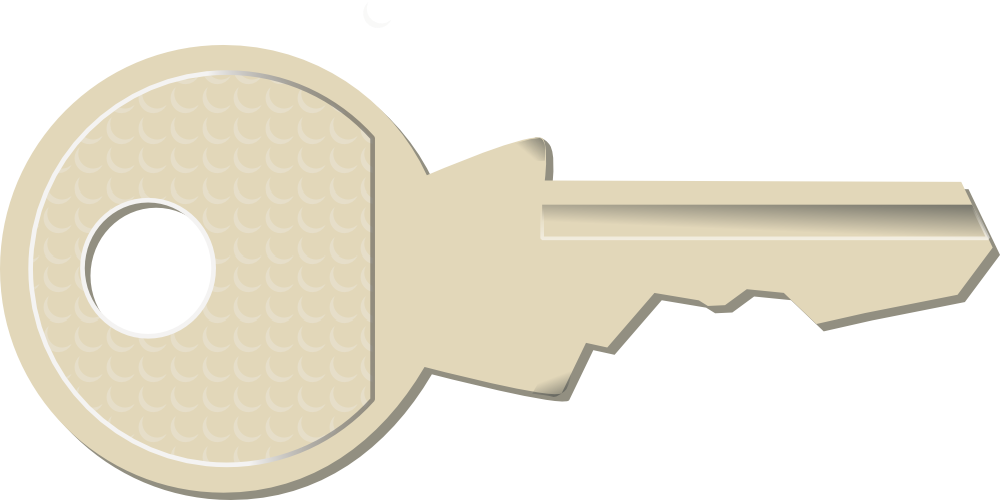 OnlineLabels Clip Art - Horizontal Silver Key