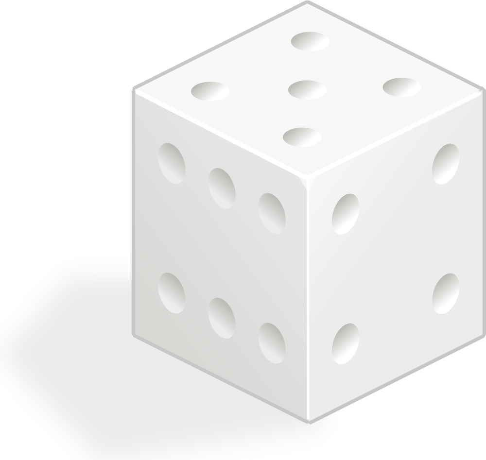 OnlineLabels Clip Art White Dice