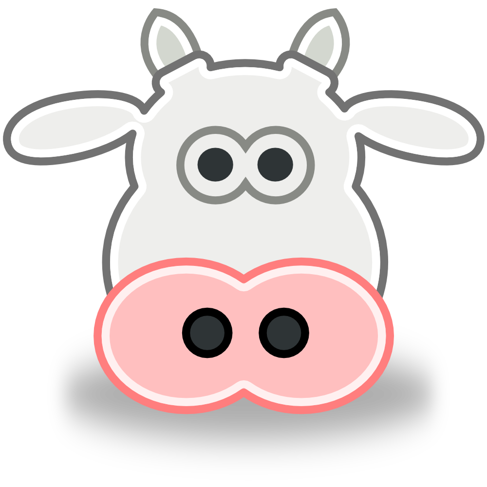 OnlineLabels Clip Art - Tango Style Cow Head