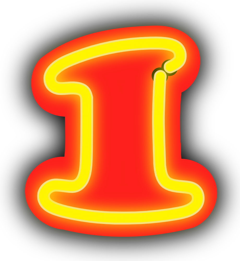 OnlineLabels Clip Art - Neon Numerals-0