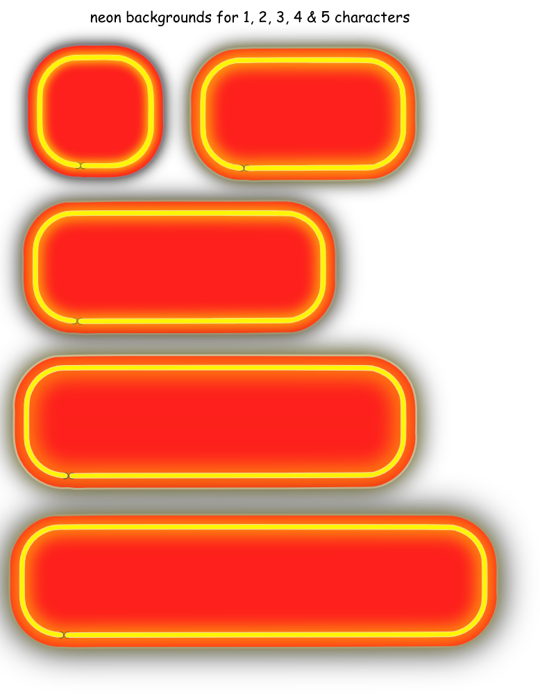 OnlineLabels Clip Art - Neon Numerals-0