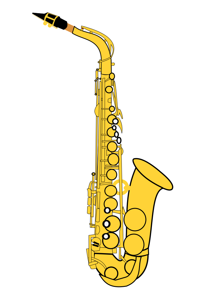 OnlineLabels Clip Art - Alto Saxophone