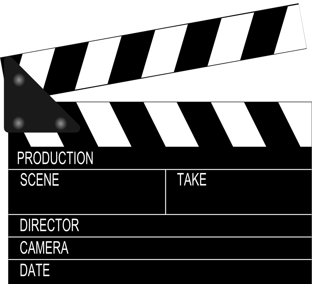 OnlineLabels Clip Art - Movie Clapperboard