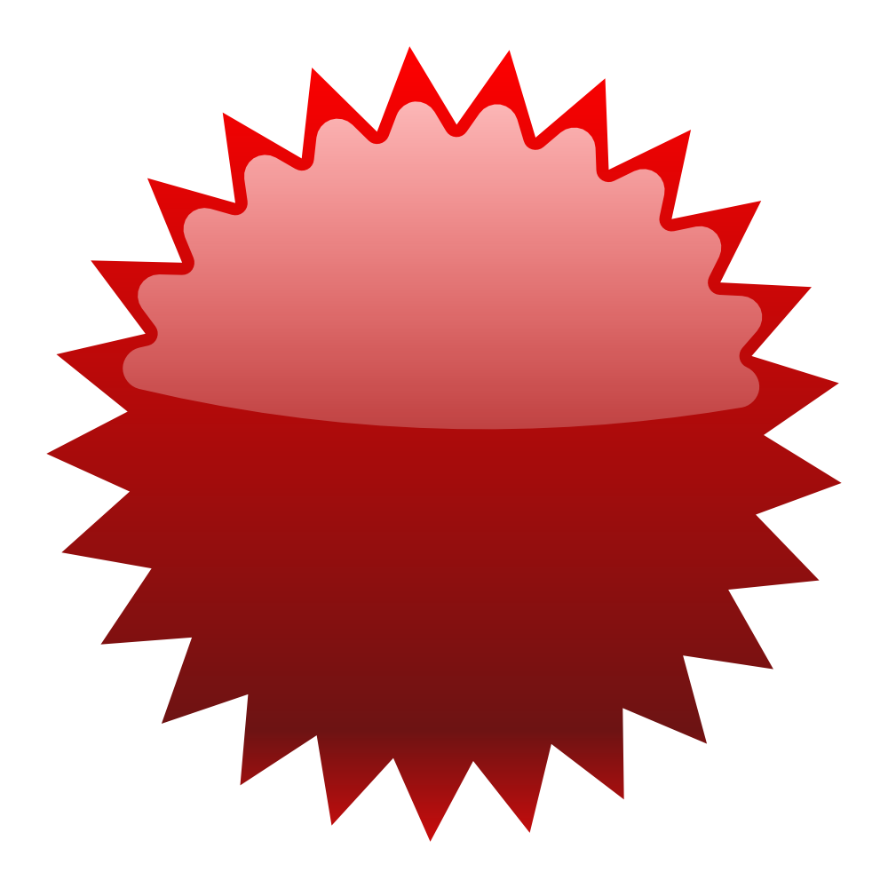 OnlineLabels Clip Art - Red Star Button
