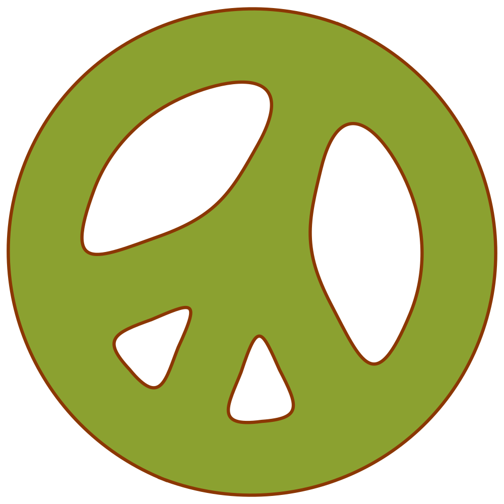 OnlineLabels Clip Art - Peace Sign Green