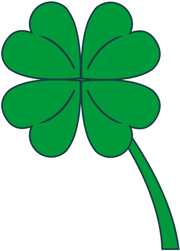 OnlineLabels Clip Art 4 Leaf Clover