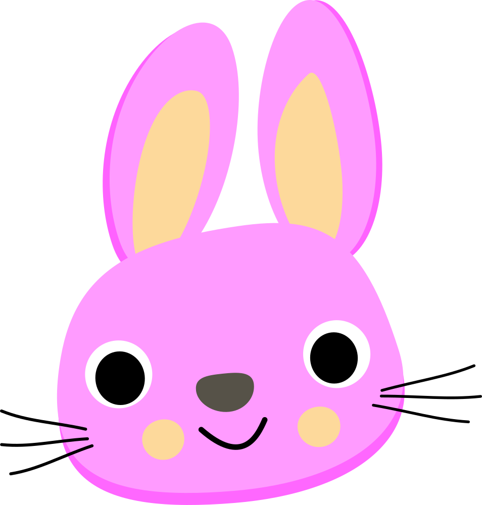 OnlineLabels Clip Art - Pink Rabbit