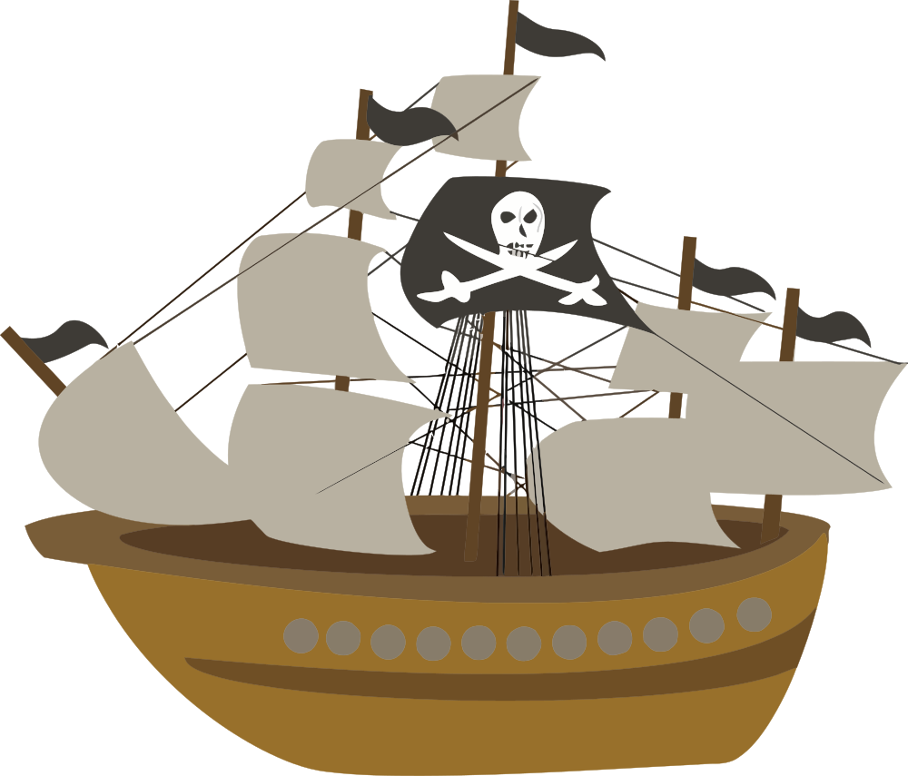 OnlineLabels Clip Art - Pirate Ship