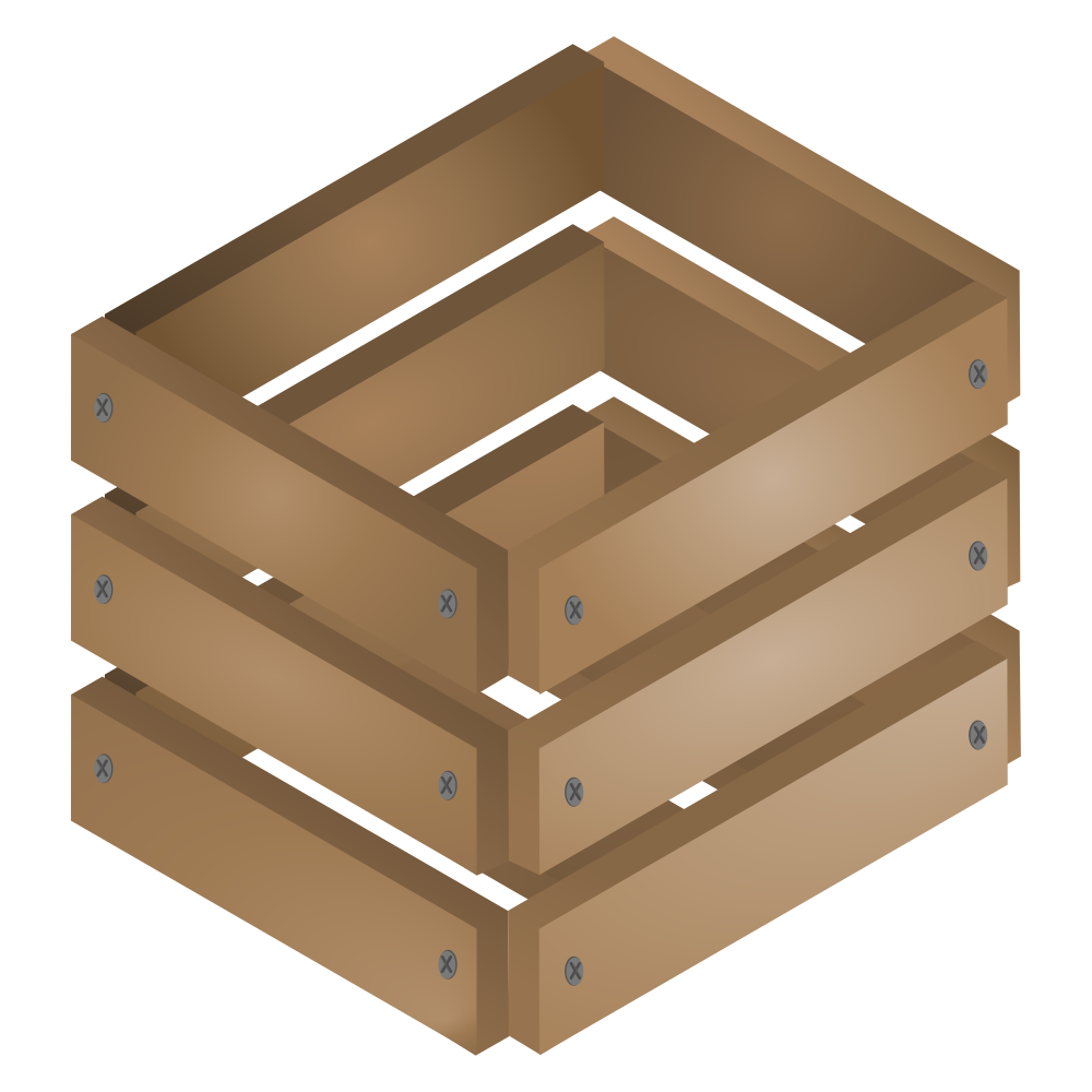 OnlineLabels Clip Art - Wooden Crate