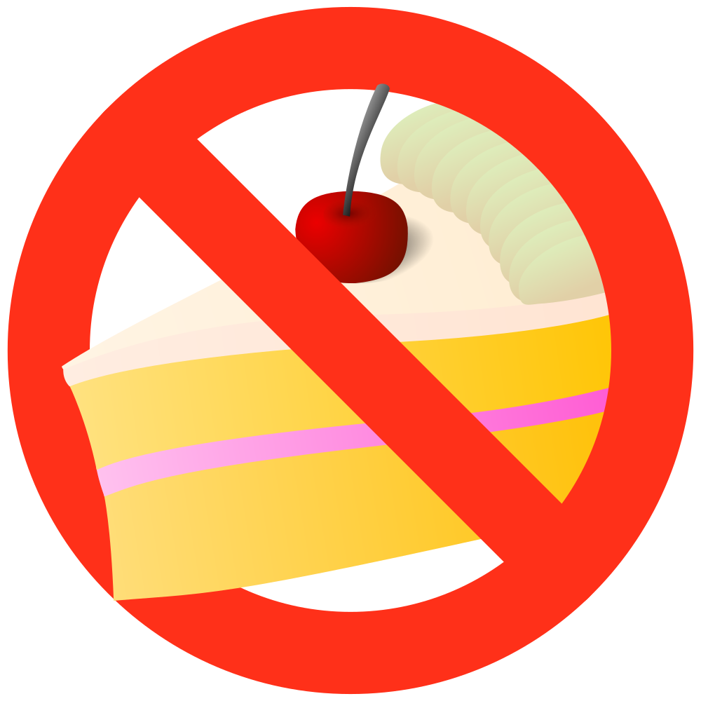 Download OnlineLabels Clip Art - No Cake Sign