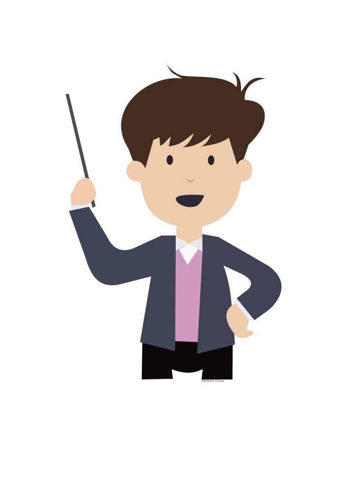 OnlineLabels Clip Art - Boy-Teaching.Svg