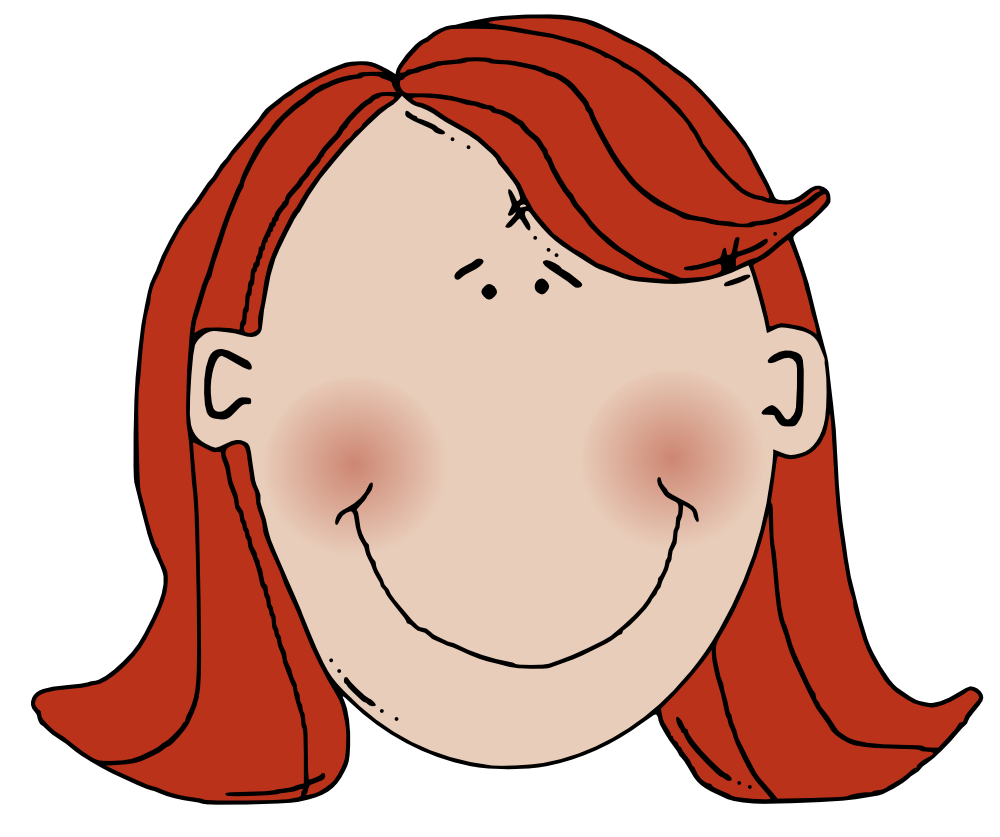 OnlineLabels Clip Art - Womans Face With Red Hair